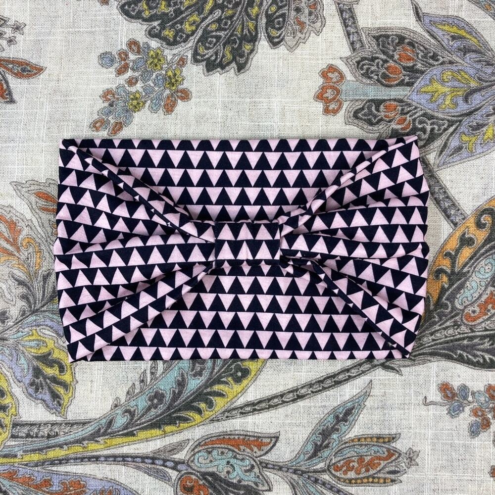 The Be. Brand Pink Black Triangle Trifold Headband
